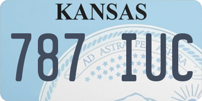 KS license plate 787IUC