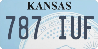 KS license plate 787IUF