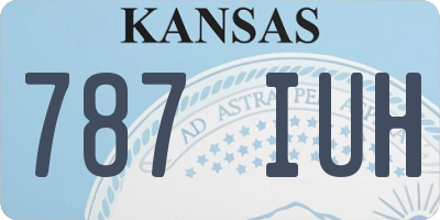 KS license plate 787IUH