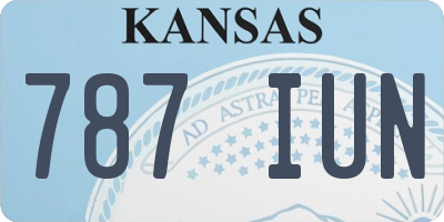 KS license plate 787IUN