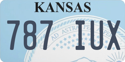 KS license plate 787IUX