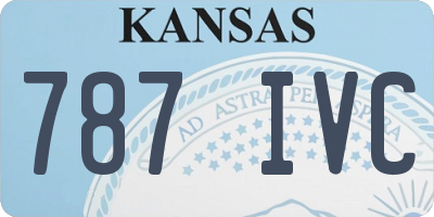 KS license plate 787IVC