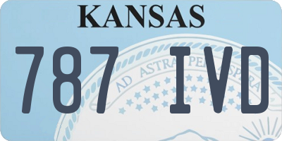 KS license plate 787IVD