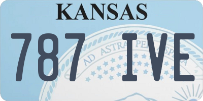 KS license plate 787IVE