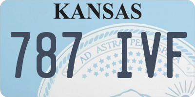 KS license plate 787IVF