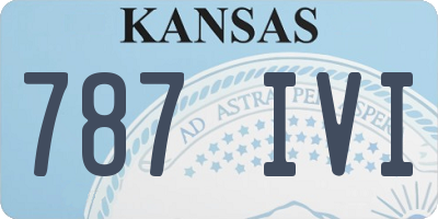 KS license plate 787IVI