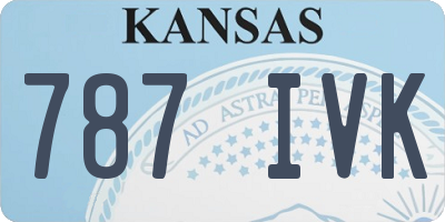 KS license plate 787IVK