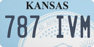 KS license plate 787IVM