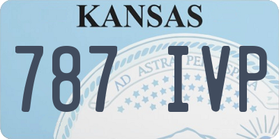 KS license plate 787IVP