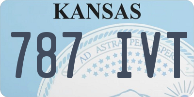 KS license plate 787IVT