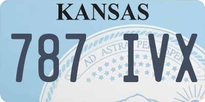 KS license plate 787IVX