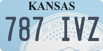 KS license plate 787IVZ