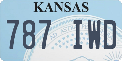 KS license plate 787IWD