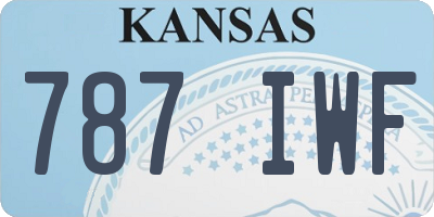 KS license plate 787IWF