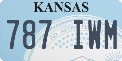 KS license plate 787IWM
