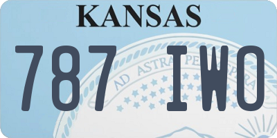 KS license plate 787IWO