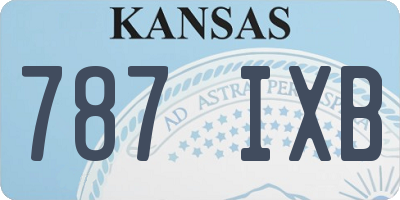 KS license plate 787IXB