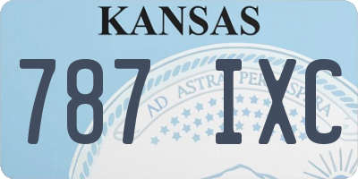KS license plate 787IXC