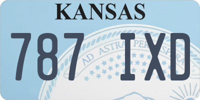 KS license plate 787IXD