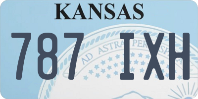 KS license plate 787IXH