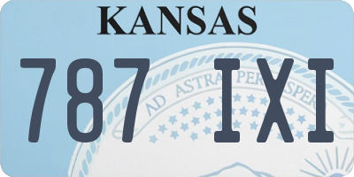 KS license plate 787IXI