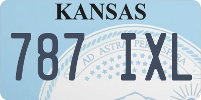 KS license plate 787IXL