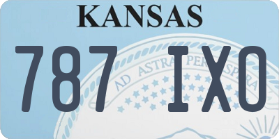 KS license plate 787IXO