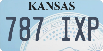 KS license plate 787IXP