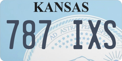 KS license plate 787IXS