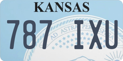 KS license plate 787IXU