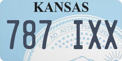 KS license plate 787IXX