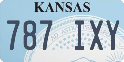 KS license plate 787IXY