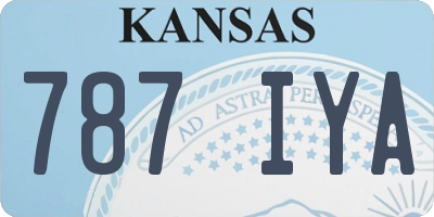 KS license plate 787IYA