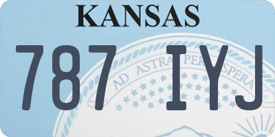 KS license plate 787IYJ
