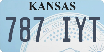 KS license plate 787IYT