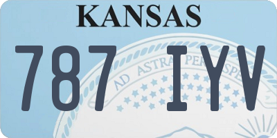 KS license plate 787IYV