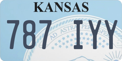 KS license plate 787IYY