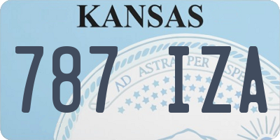KS license plate 787IZA