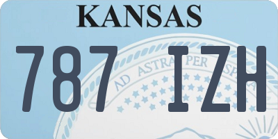 KS license plate 787IZH