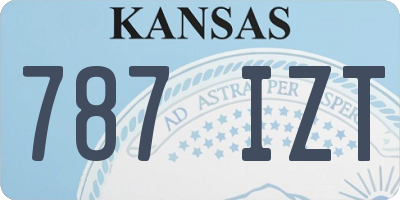KS license plate 787IZT