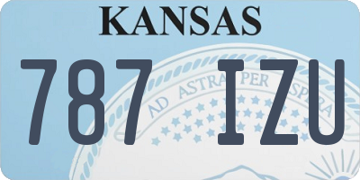 KS license plate 787IZU