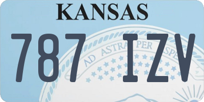 KS license plate 787IZV