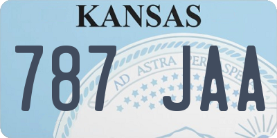 KS license plate 787JAA