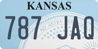 KS license plate 787JAQ