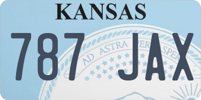 KS license plate 787JAX