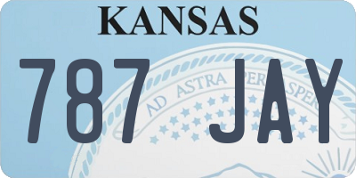 KS license plate 787JAY
