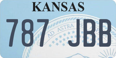 KS license plate 787JBB