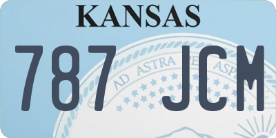 KS license plate 787JCM