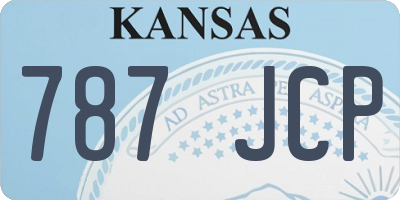 KS license plate 787JCP