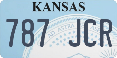 KS license plate 787JCR